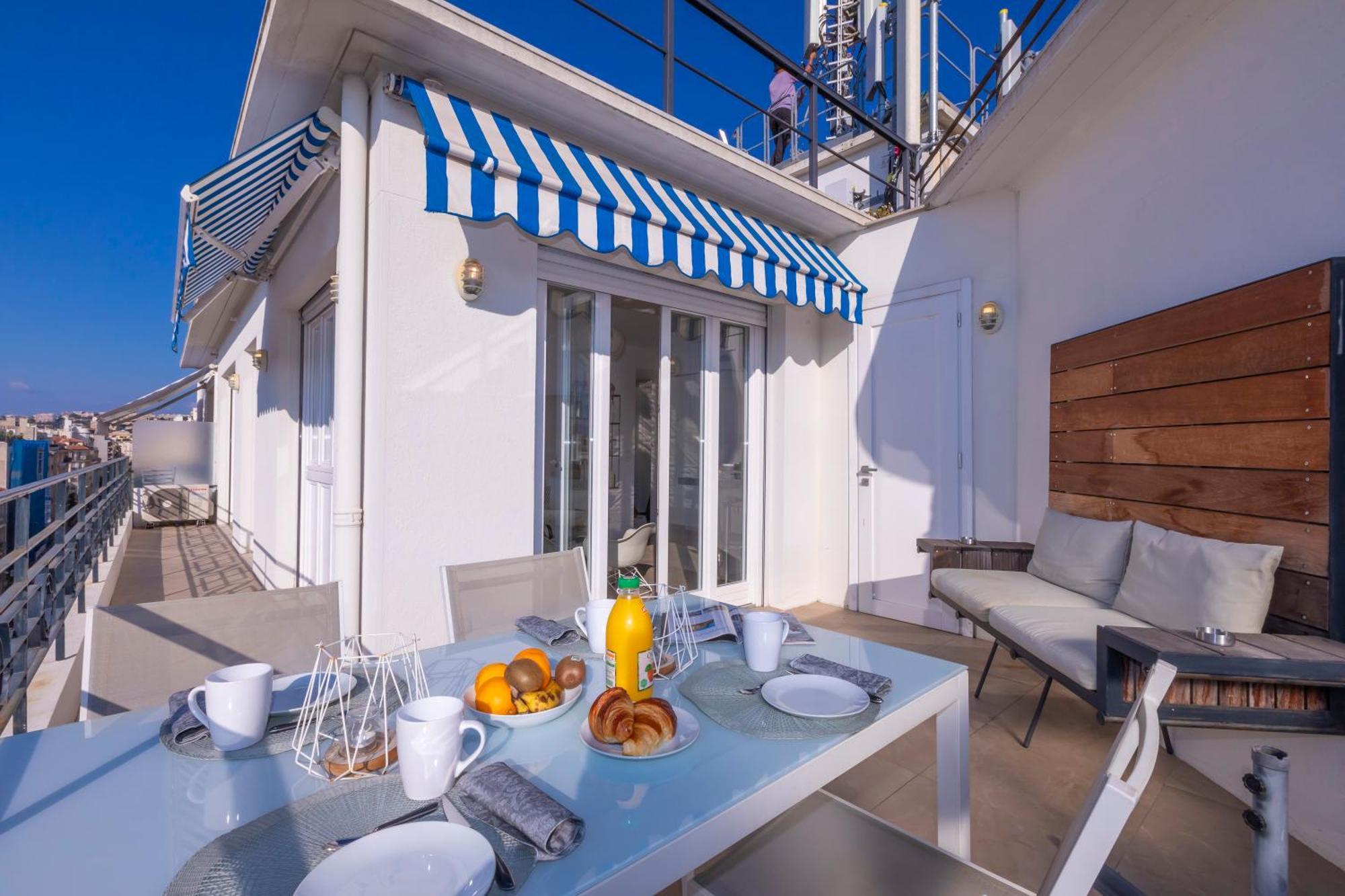 Rooftop At Palais De La Buffa - Happy Rentals นีซ ภายนอก รูปภาพ